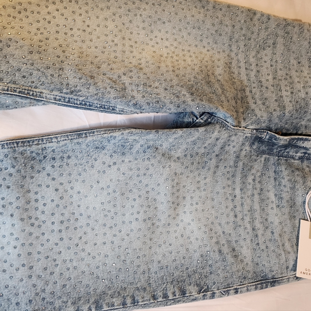 Good American Gem Good Icon High-Rise Straight-Leg Jeans - Picture 9 of 10